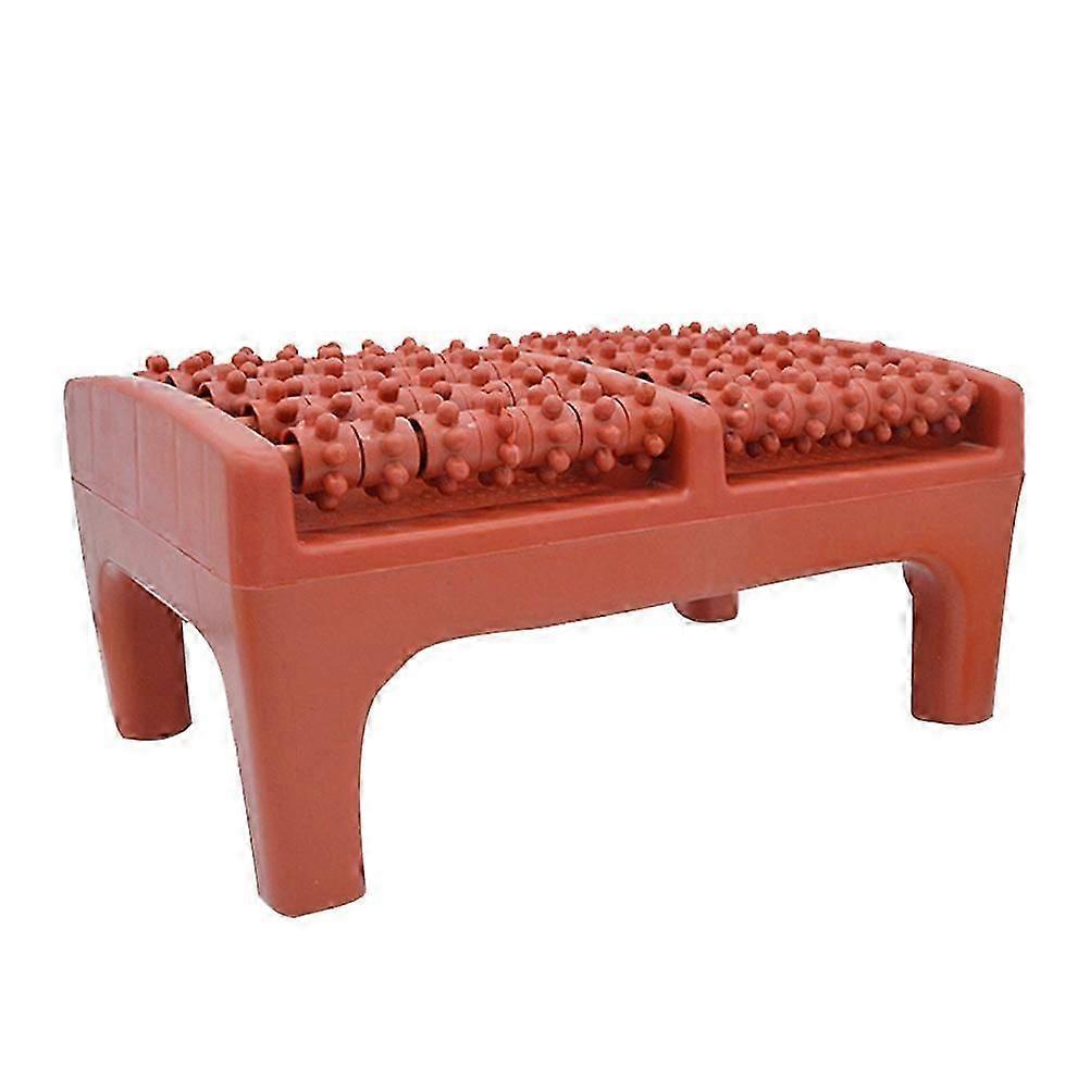 Foot Massager Roller Stool | Five Rows | Brown | For Home Use