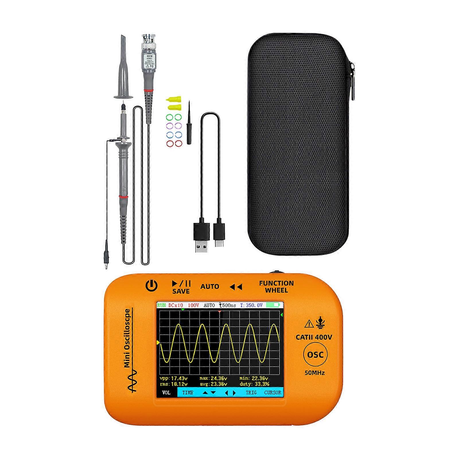 Integrated Oscilloscope And Arbitrary Waveform Generator 400V Protect Circuit Debugging Oscilloscope for DIY Projects Multicolor