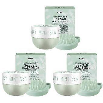 Sea Salt Scalp Scrub with Massage Brush, Rosemary Hair Growth Exfoliating Deep Cleansing Scalp Scrub for Men Women SQ3