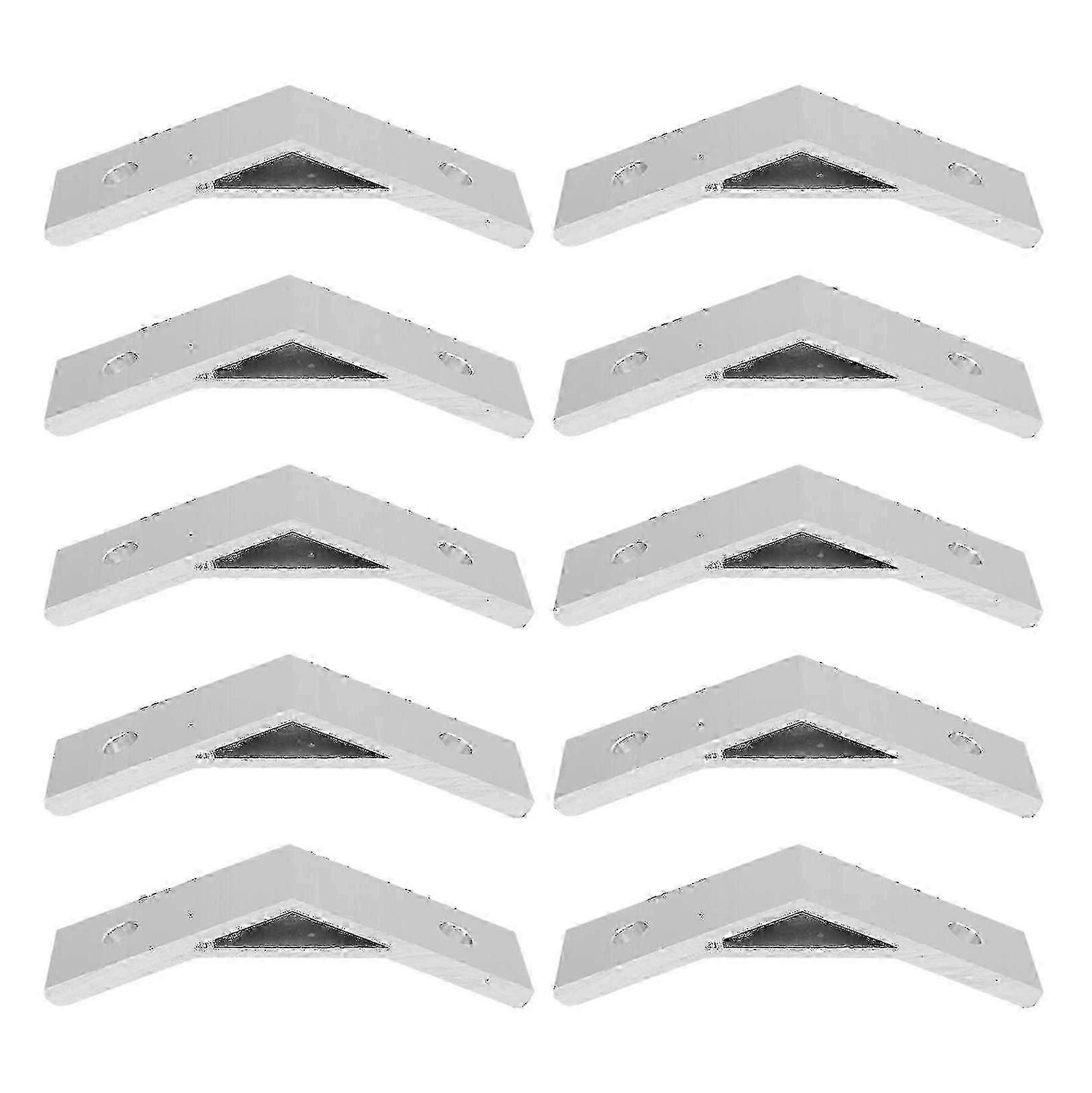 10pcs 135 Degrees Bracket Angle, Aluminum Silver Corner Braces(3030)