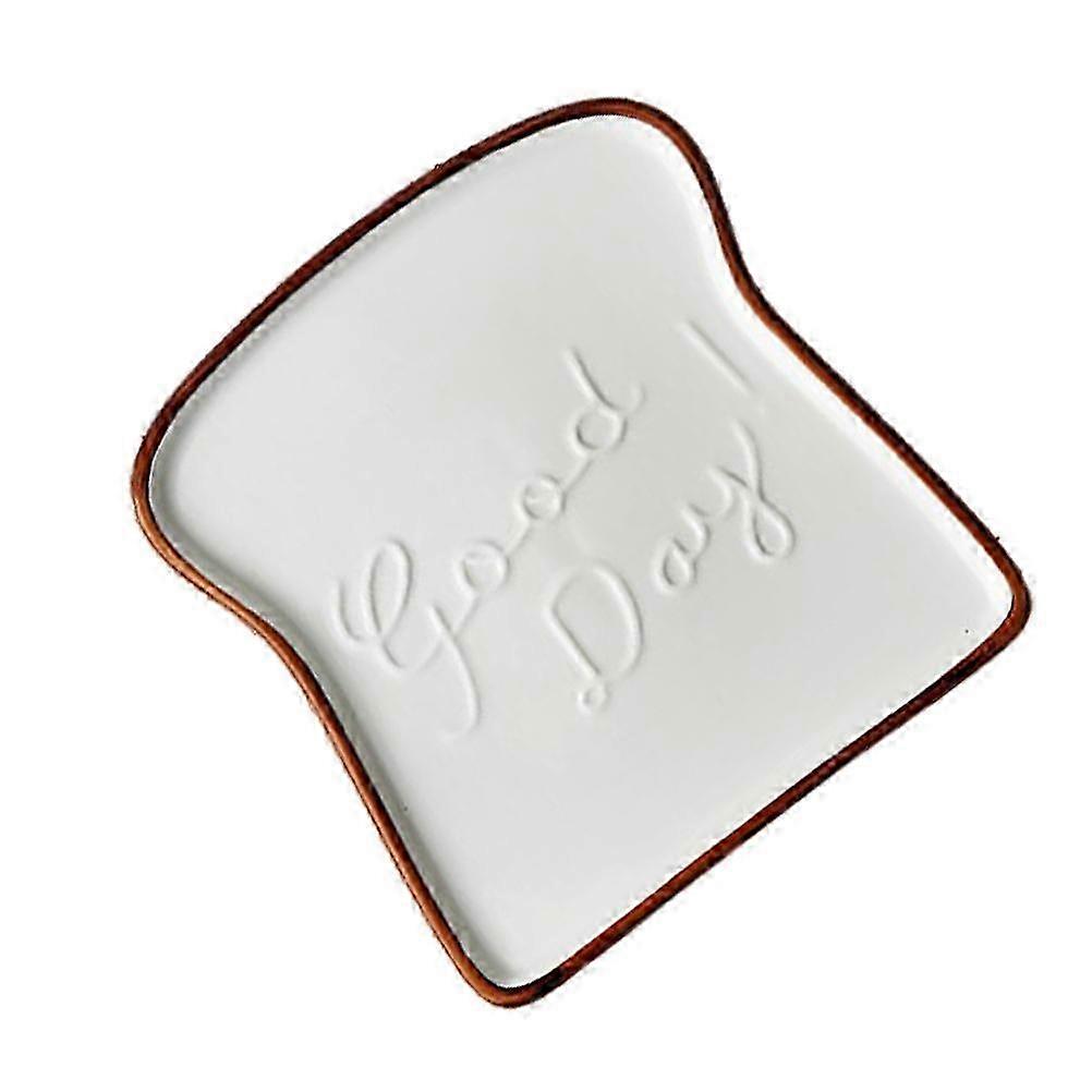 Creative ceramic toast-shaped breakfast tray/plate/storage plate
