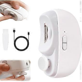 Coupe-ongles électrique, coupe-ongles automatique 2 en 1 pour seniors, 3 vitesses, rechargeable et silencieux avec lumière LED et collecteur intégré.