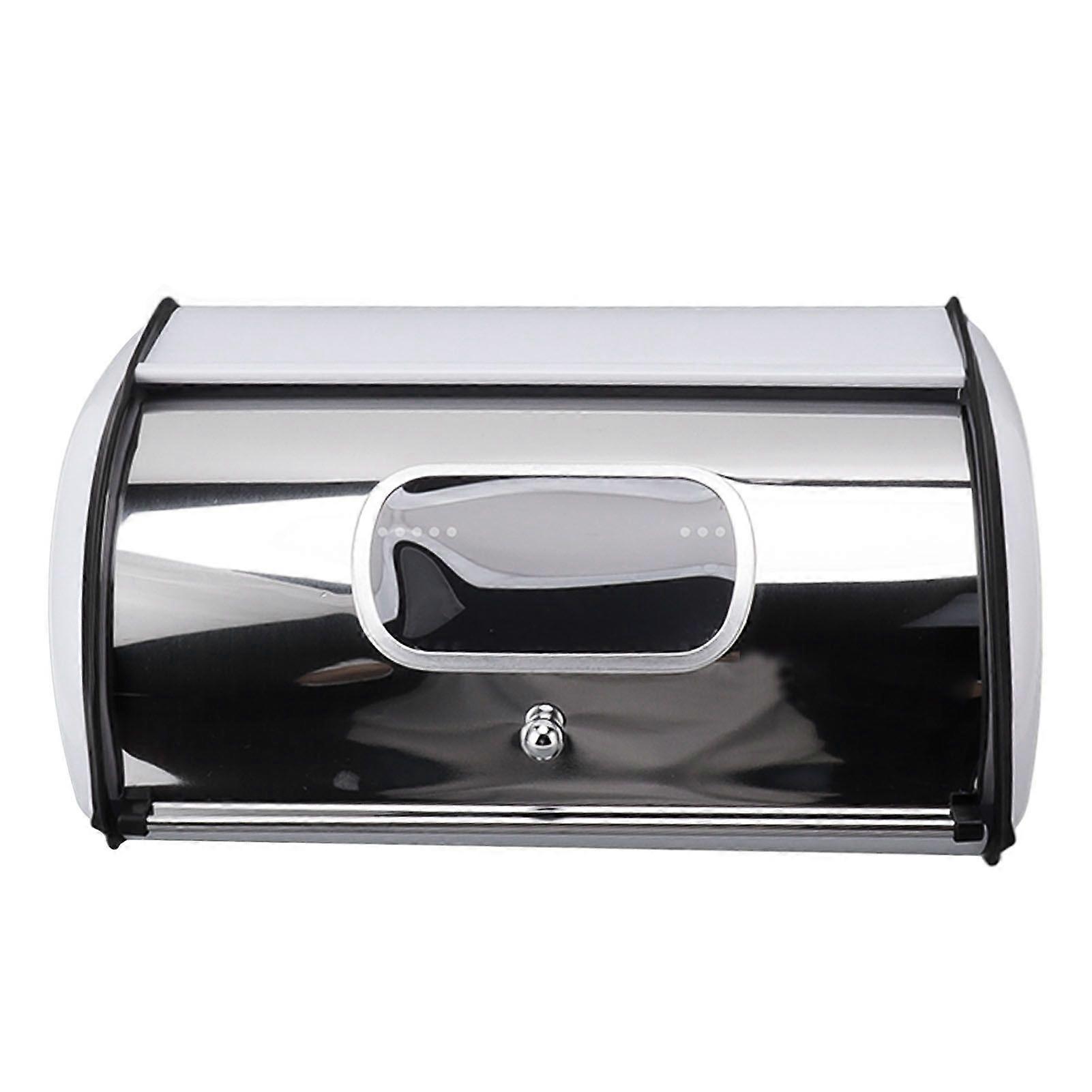 Bread Bin Bread Box Bread Holder Storage Container With Small Window compatible Kitchen Countertop White