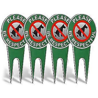 4 Pieces No Poop Dog Signs Be Respectful No Pooping Dog Lawn Signs No Dog Poop Yard Signs