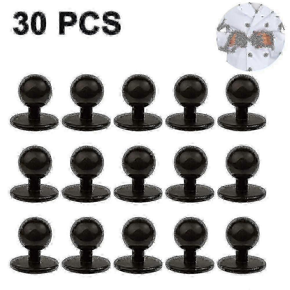30 Pcs Chef's Jacket Plastic Ball Buttons