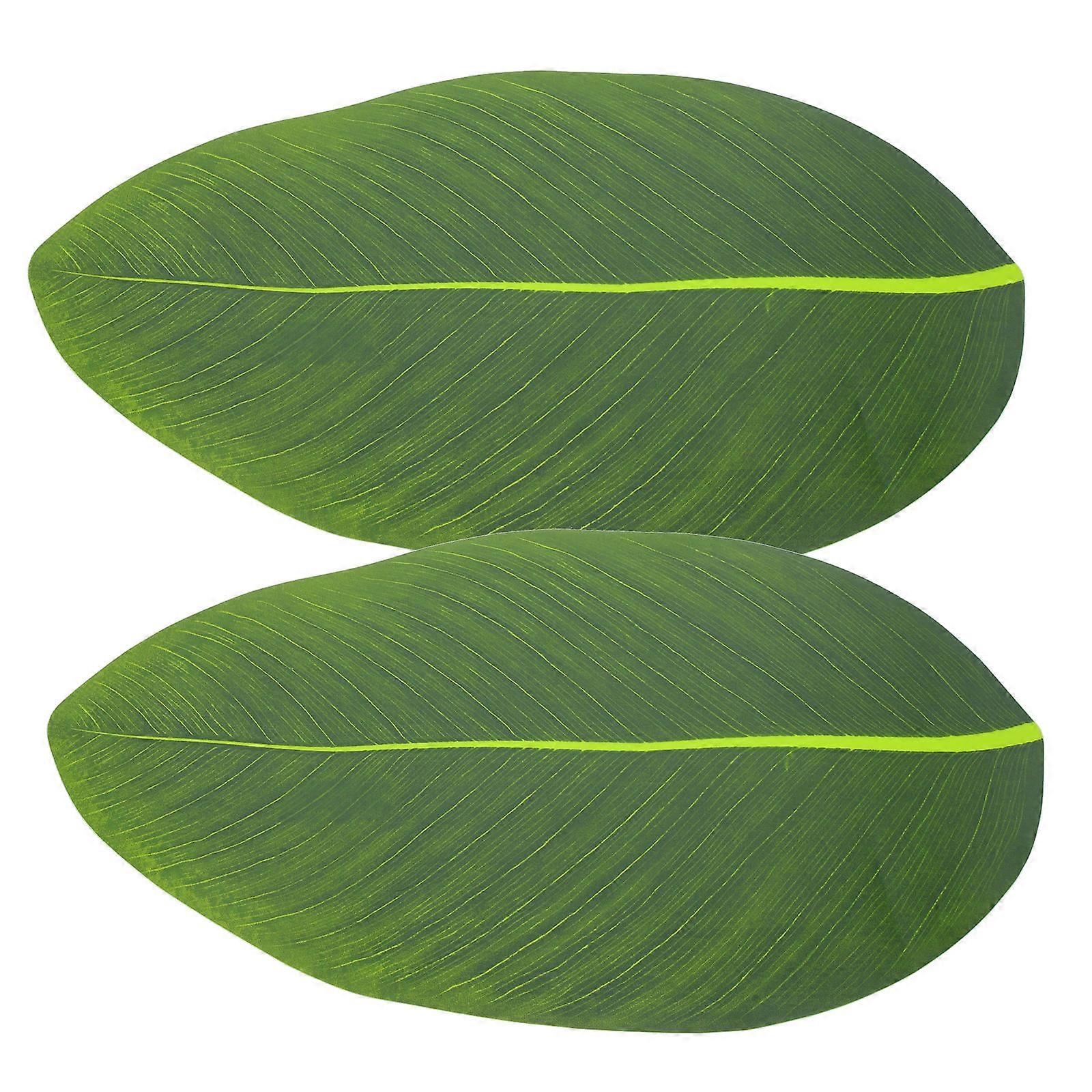 Heat Insulation Leaf Shaped Table Mat for Table Decoration 2Pcs