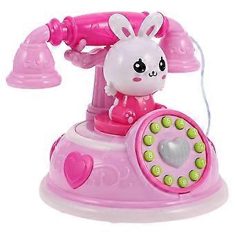 Toy Phones Toddler Girl Toys Retro Style Interactive Role-Playing Games Childrens Telephone Toy Rosy [XR]