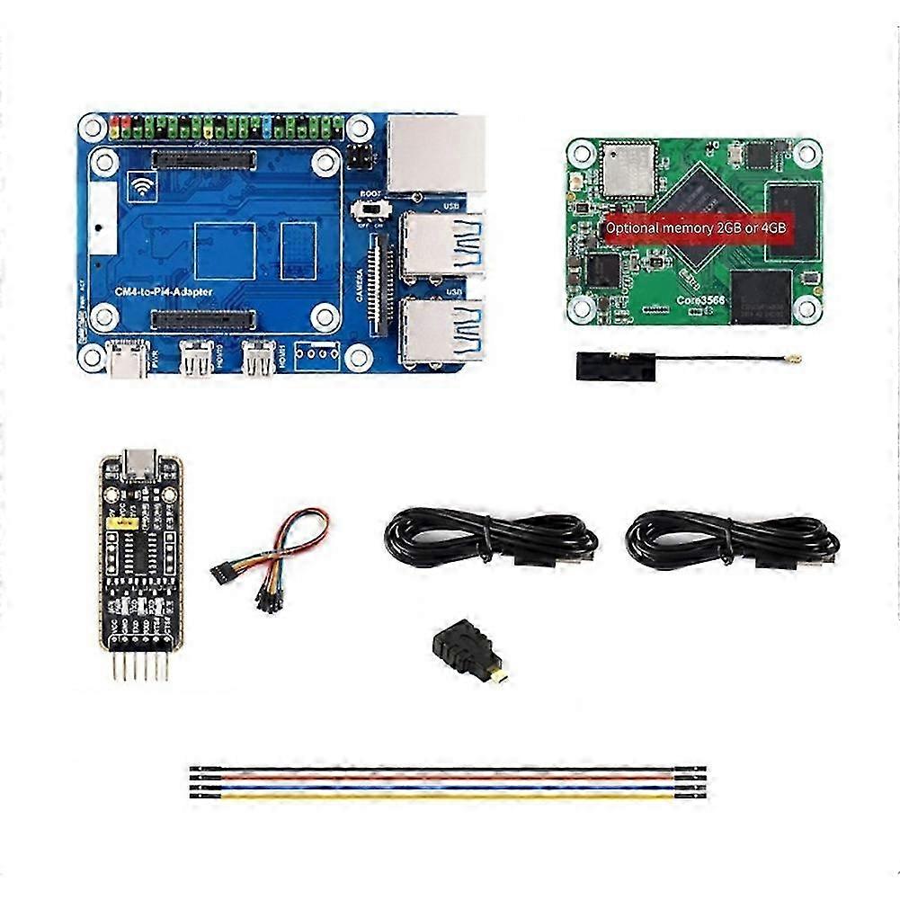 Core3566 Module Kit Rockchip RK3566 Quad-Core Processor High-Performance Computing for CM4 US PLUG