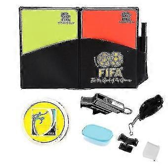 Calcio Arbitro Fischi con penna a gettoni Cartellino rosso e cartellino giallo Strumento Calcio Arbitro Fischietto Kit Sport all'aperto Attrezzatura da gioco
