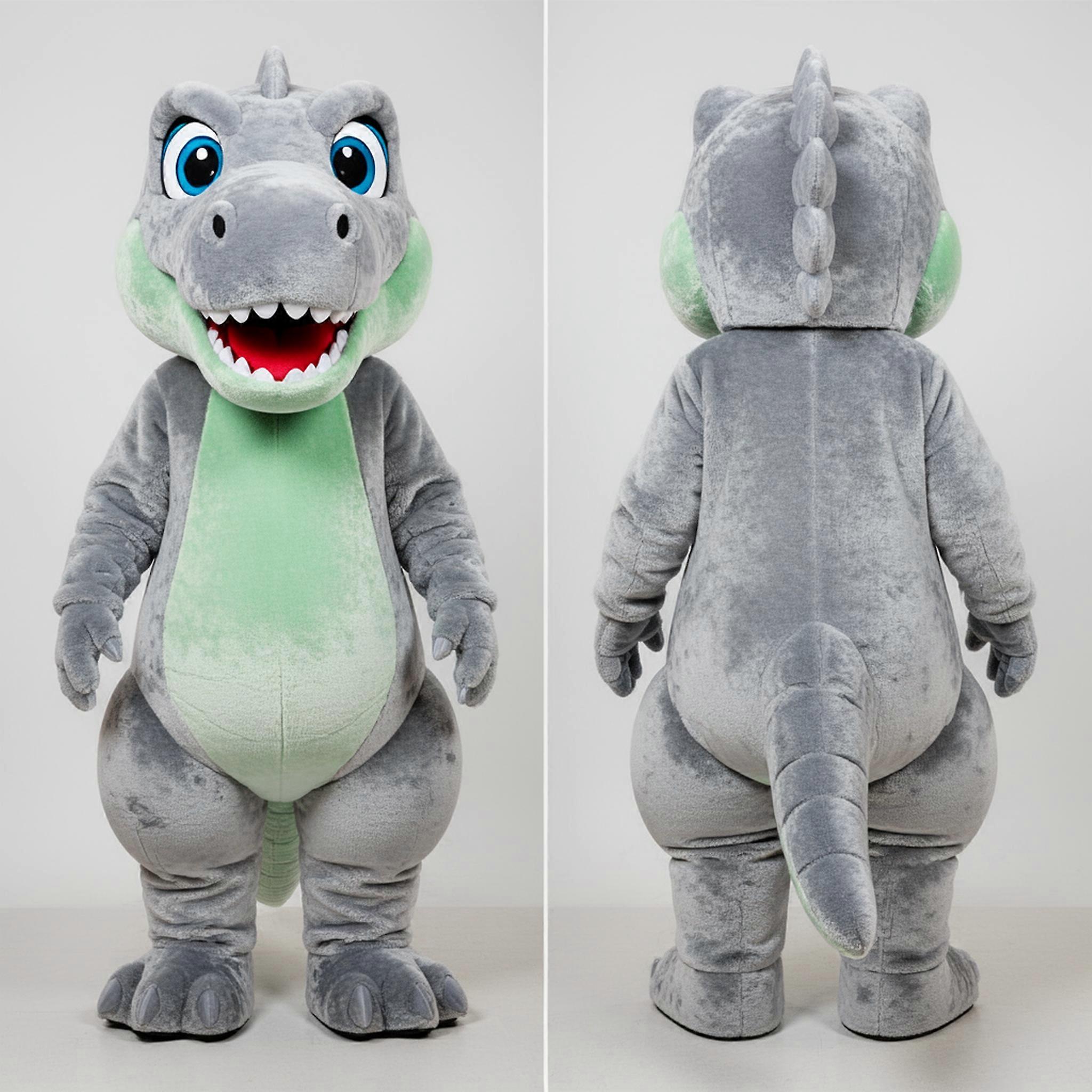 MASTICOT Silver Sleek Allosaurus Mascot