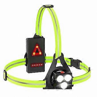 Reflective Vest with LED Chest Lights for Night Runners, Rechargeable Battery Included ZAT