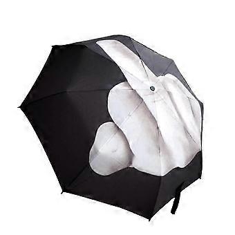 Black fashion umbrella for bold personalities - middle finger design