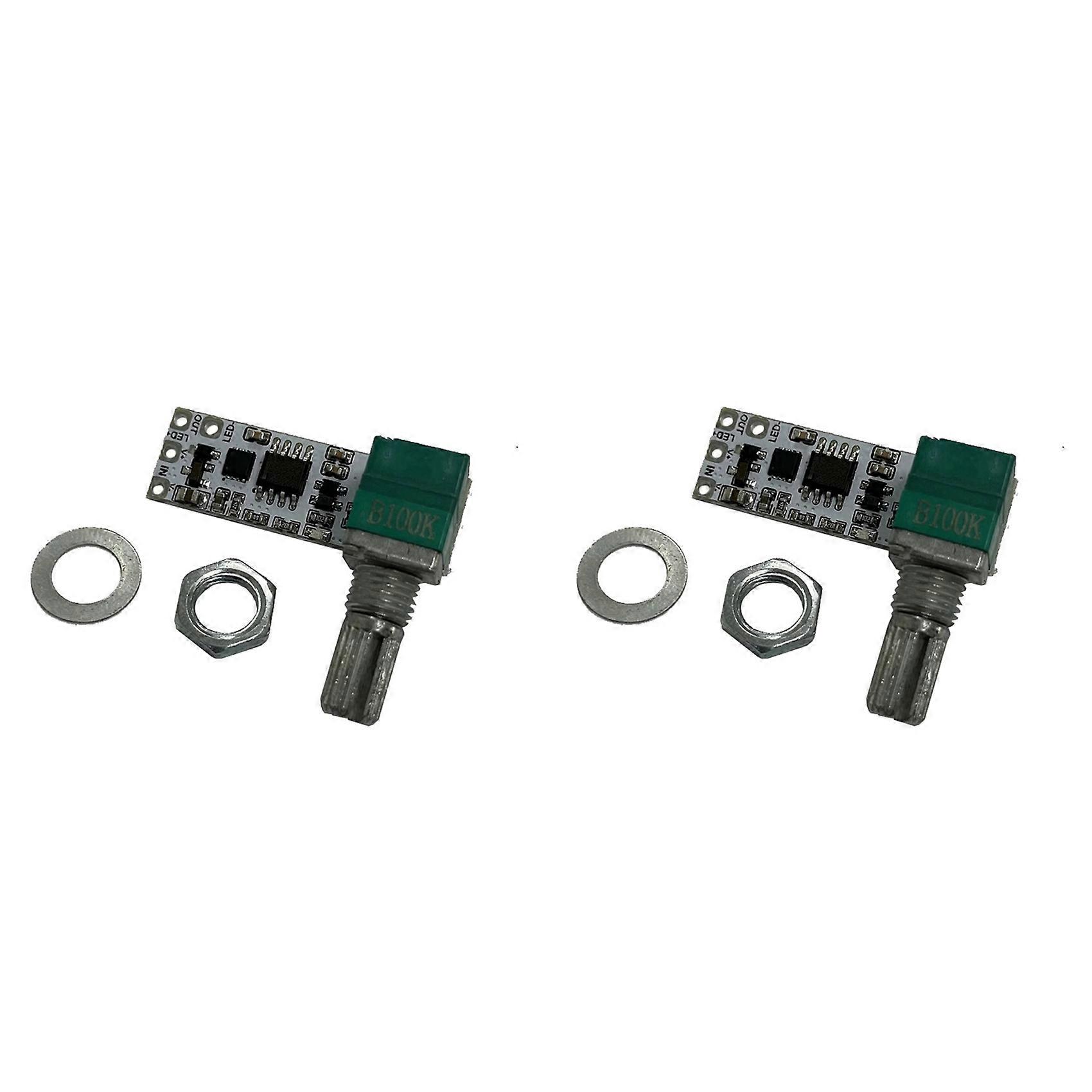 2X LED Constant Voltage Dimmer Board Control Module Table Lamp Stepless Knob Potentiometer Live Fill Light Module,A