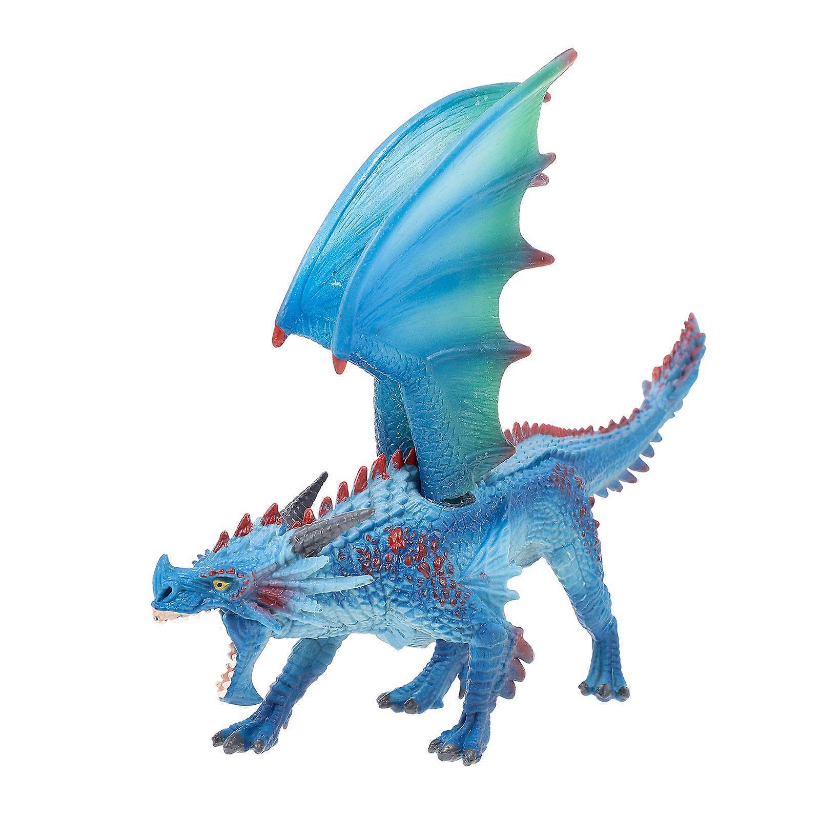 War Dragon Beast Blue Simulation Mythological Dragon Model Solid Figure