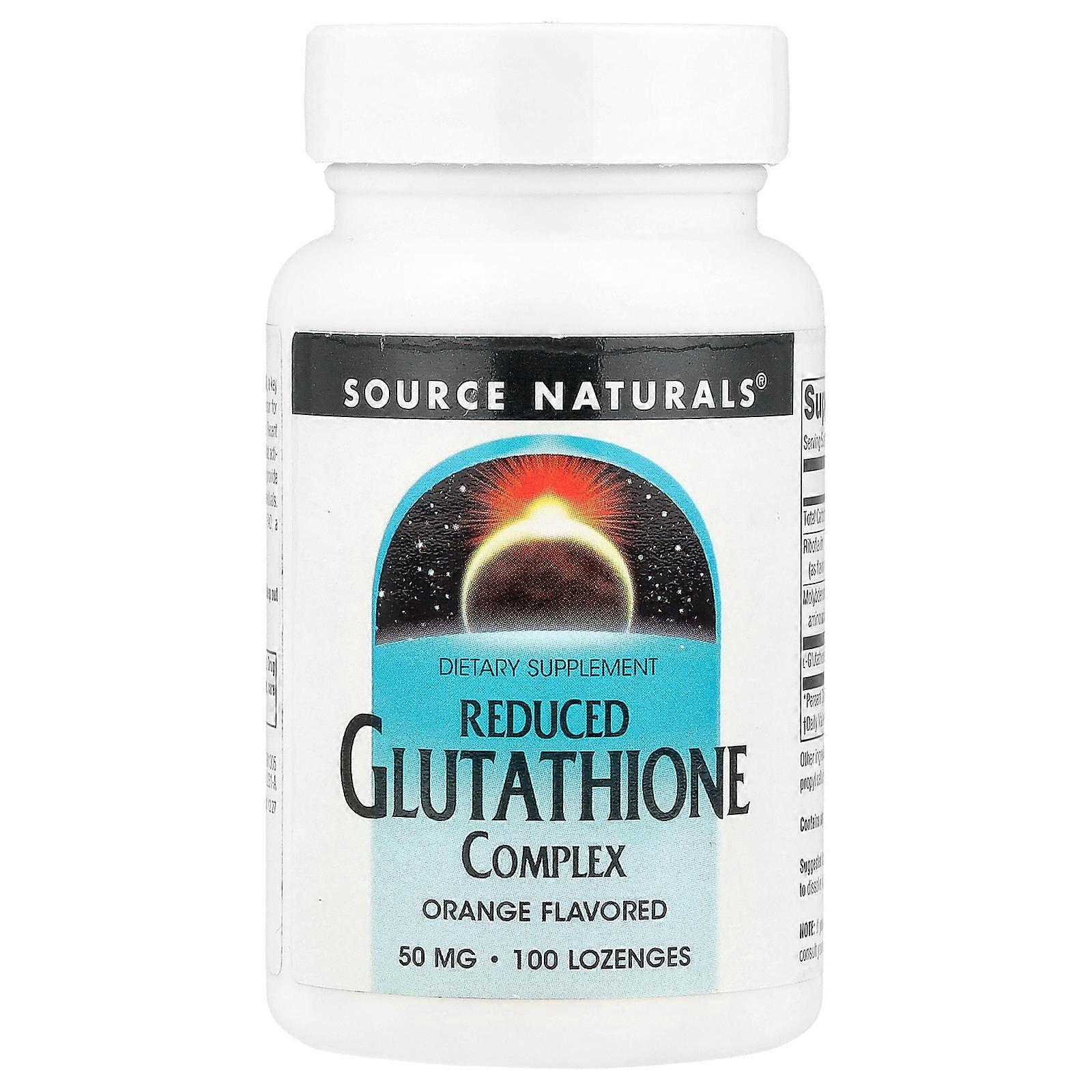 2 x Source Naturals, Reduced Glutathione Complex, Orange, 100 Lozenges