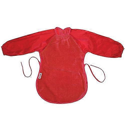 RED Quality Towel Messy Eater Bib with Cleaver Side Press Studs