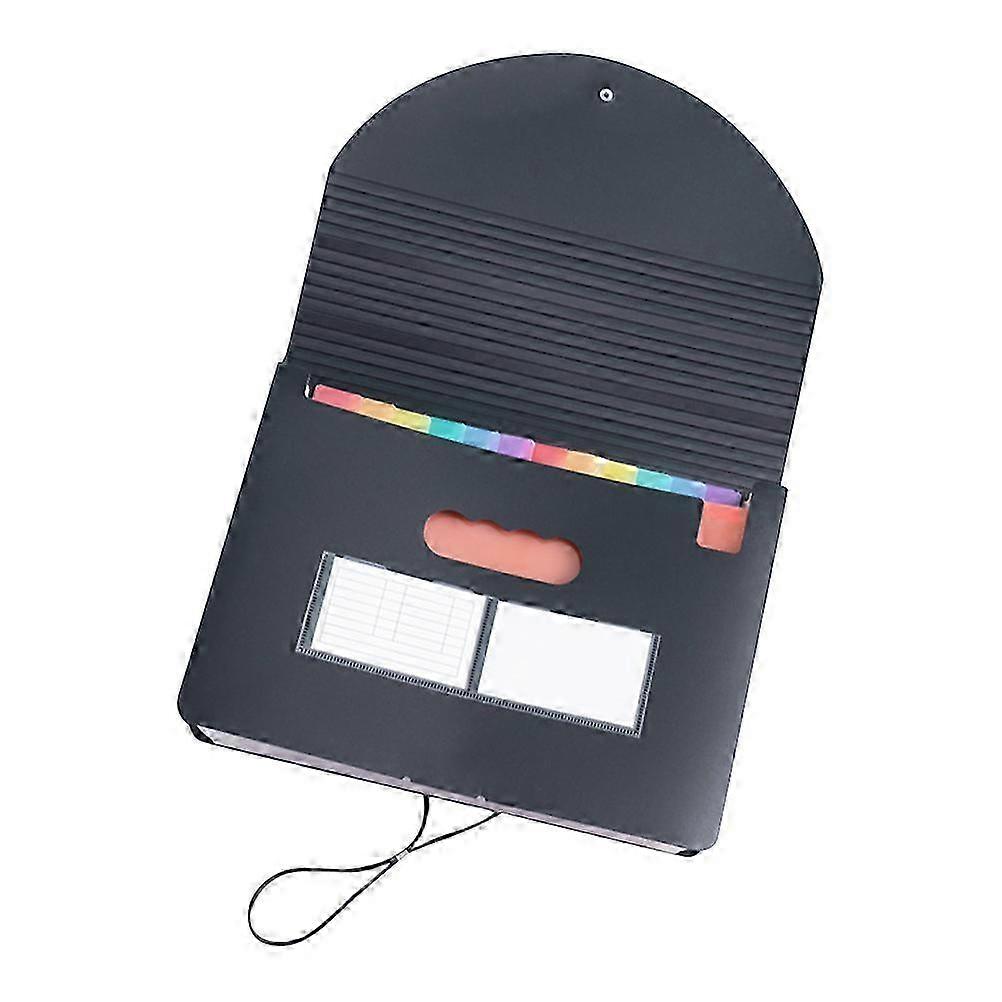 Portable Accordion File Folder Document Organizer Plastic Paper Filing Folder