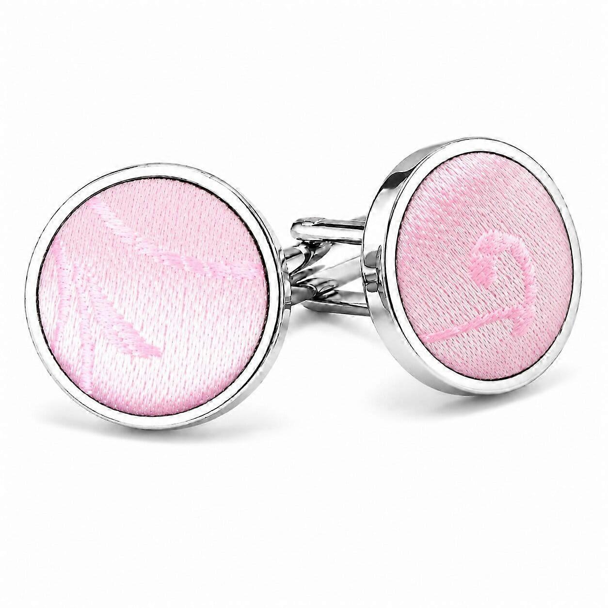 Abotoaduras de redemoinho rosa bebê