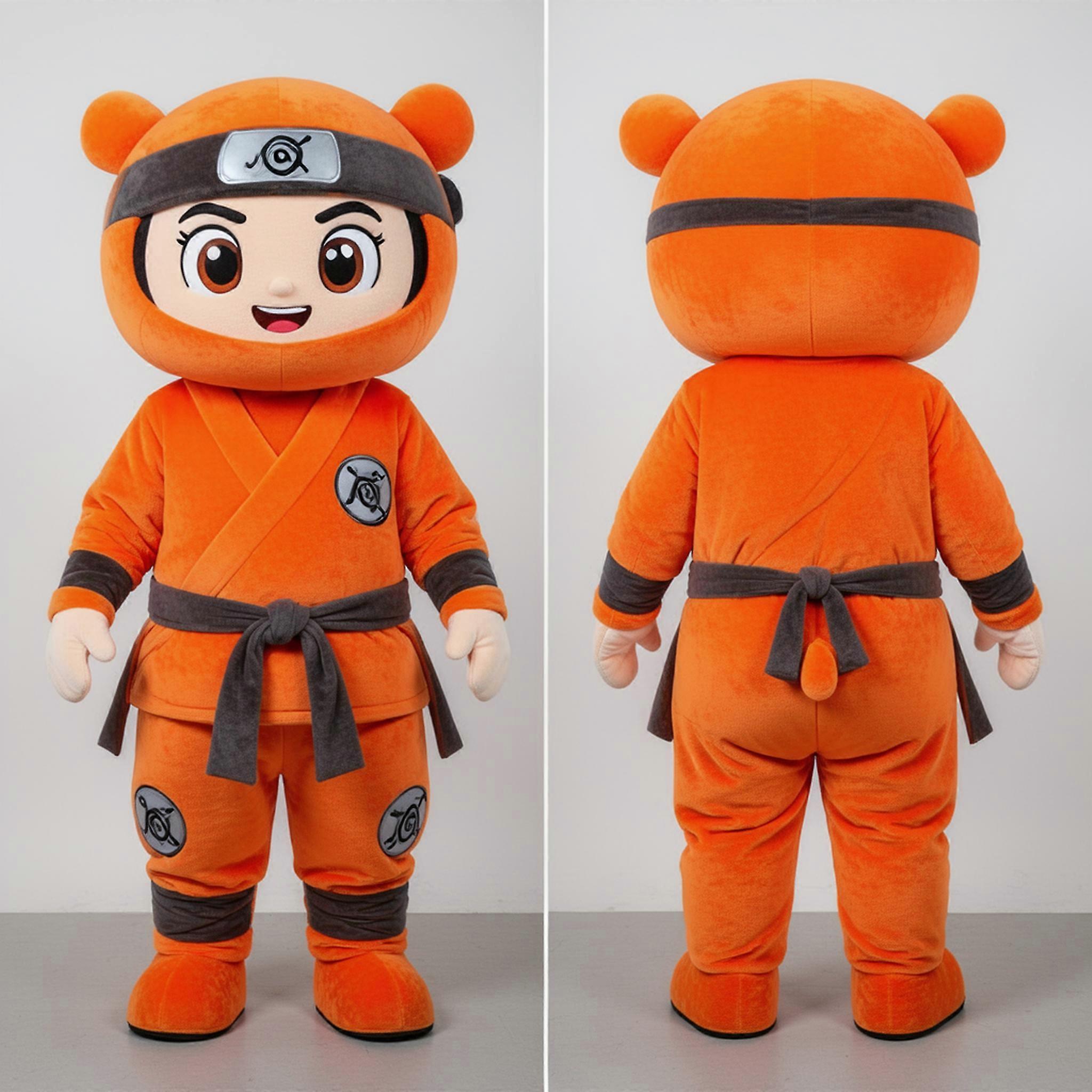 MASTICOT Orange Wedding Ninja Mascot