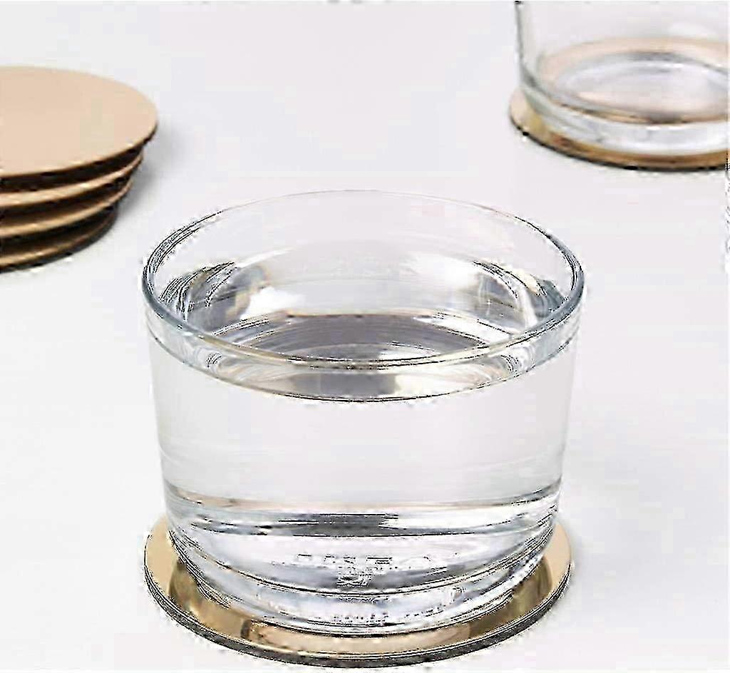 Gold-Finish Coasters Set with Holder