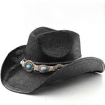 Ny europæisk og amerikansk western cowboyhat til mænd, retro ridderhat til kvinder, sommer, udendørs strand, solbeskyttelse