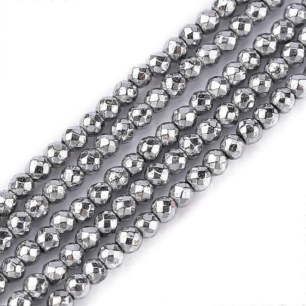 Non- Hematite Beads Strands Faceted Round  2mm
