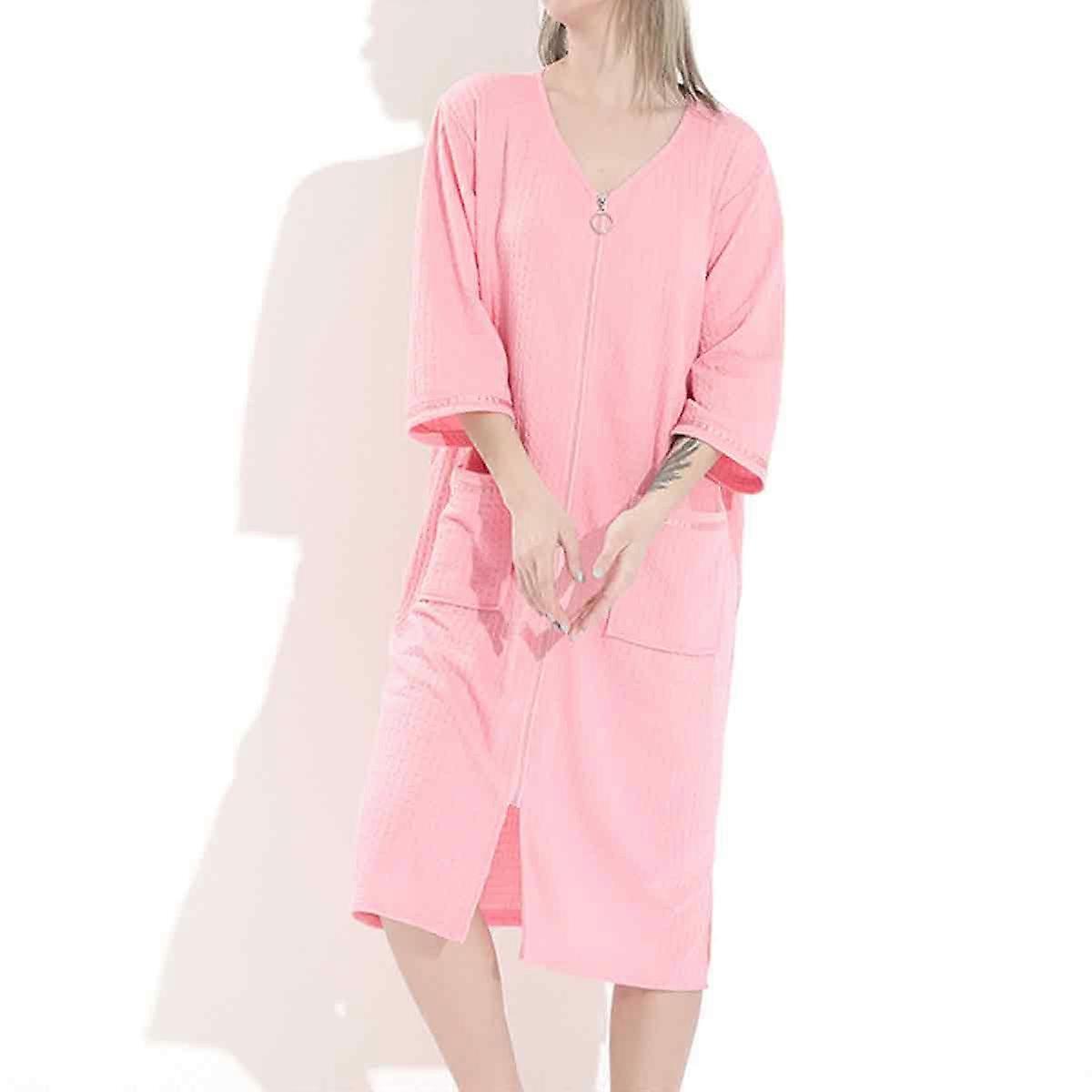 Lightweight V-Neck Waffle Robe