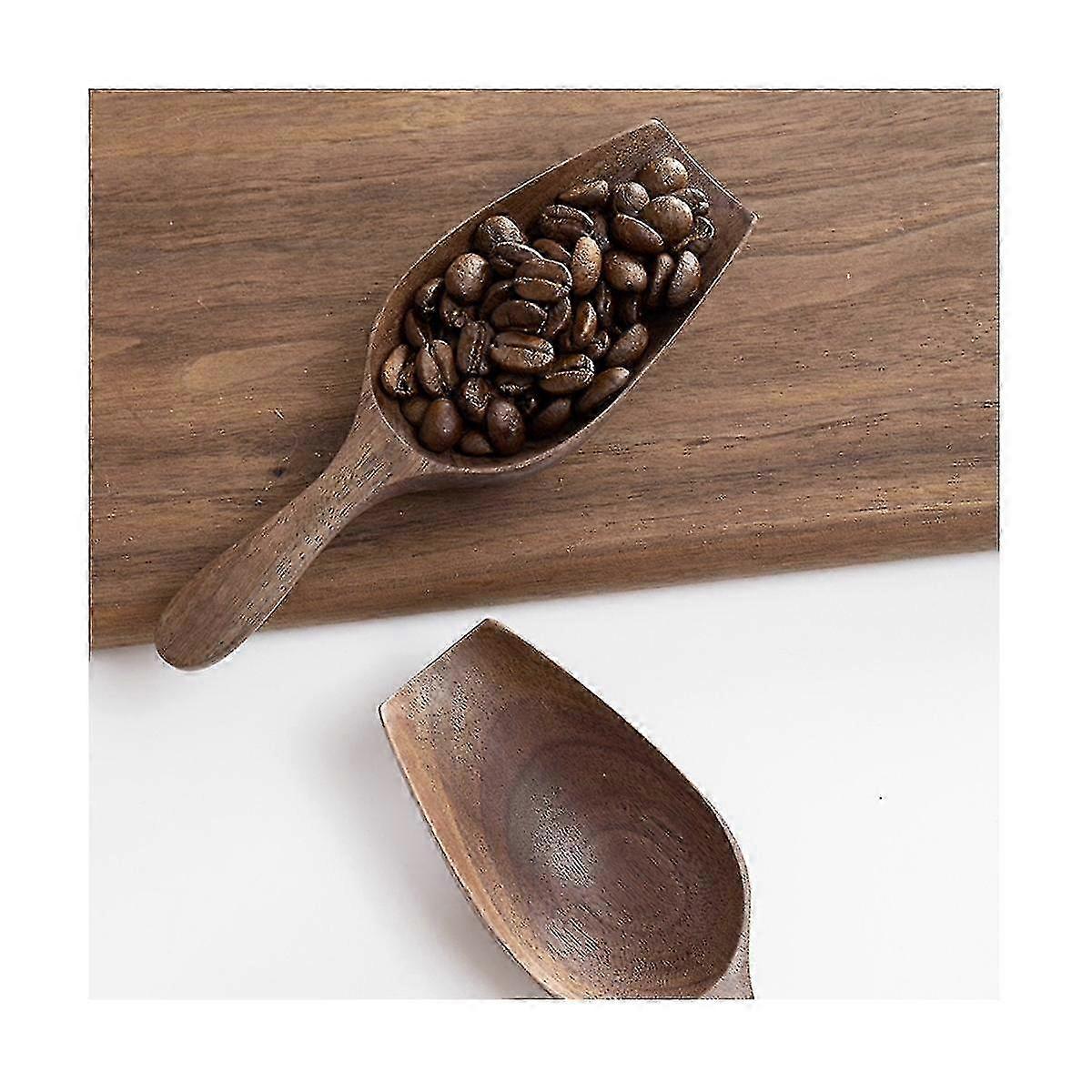 Solid Black Walnut Coffee Spoon
