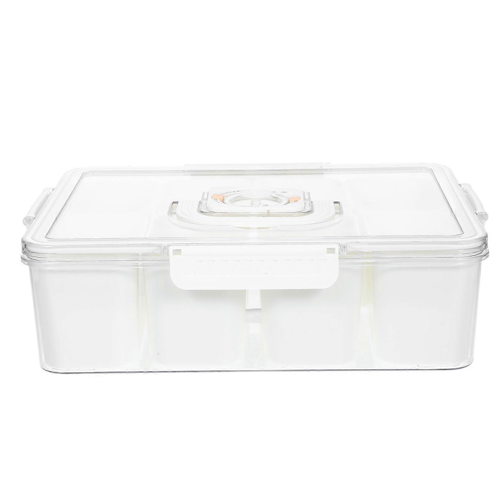 Portable Snack Serving Box Divided Compartments for Food Storage Multiple Grid