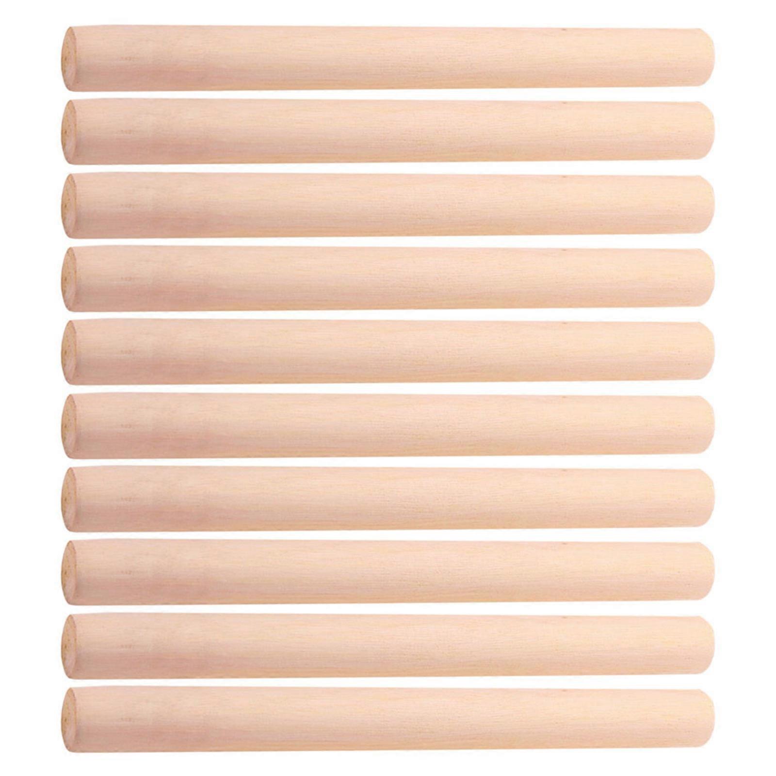 Baking Tool Wood Rolling Pin for Dumpling Roller 10Pcs Kitchen Use