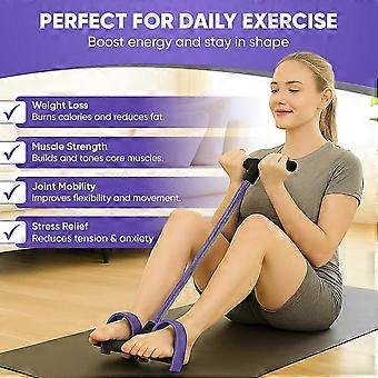 Entrenador abdominal compacto con 6 tubos elásticos