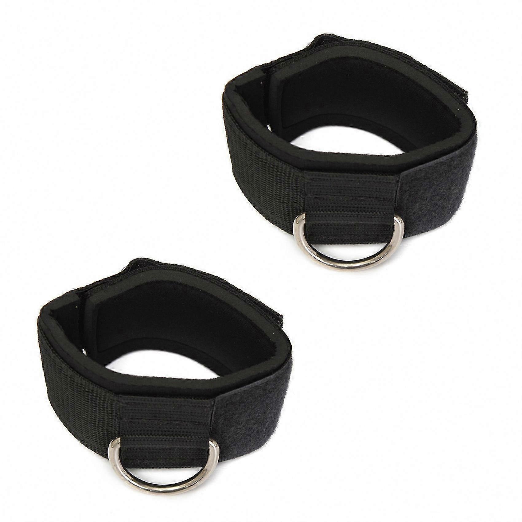 Cable Machine Ankle Strap Pair Black