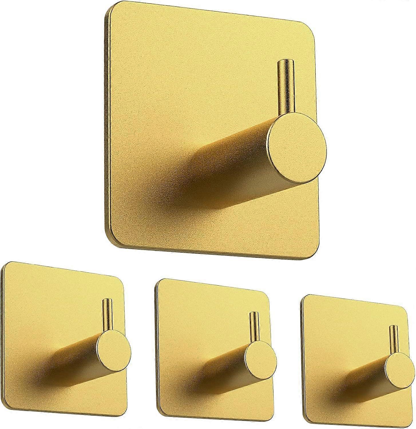 4 Self-Adhesive Towel Hooks compatible with Easy Installation
