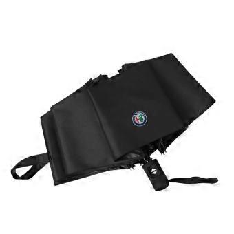 Volledig automatisch inklapbare paraplu, compact formaat, speciaal ontworpen voor auto's, als accessoire voor Alfa Romeo 146, 147, 155, 156, 159, Stelvio, Giulia, Giulietta en Mito GT.