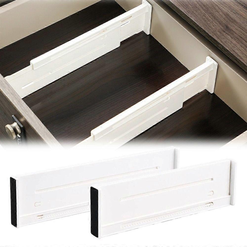 / Retractable Drawer Storage Partition HIPS Space Saving Drawer Baffle Multi-functional White Tableware Organizer Kitchen Use