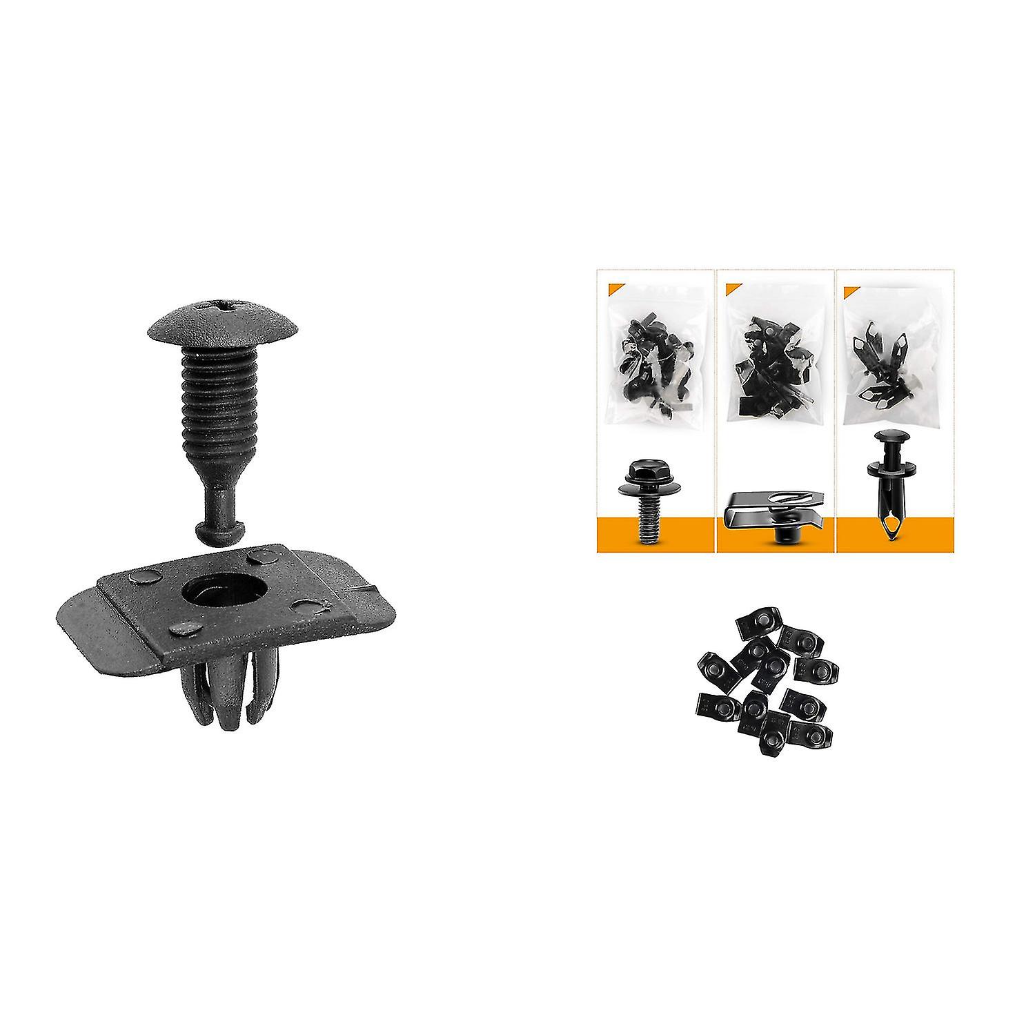 100Pcs Fender Liner Fastener Rivet Push Clips Retainer 6 Size Universal Fit - Foto 4