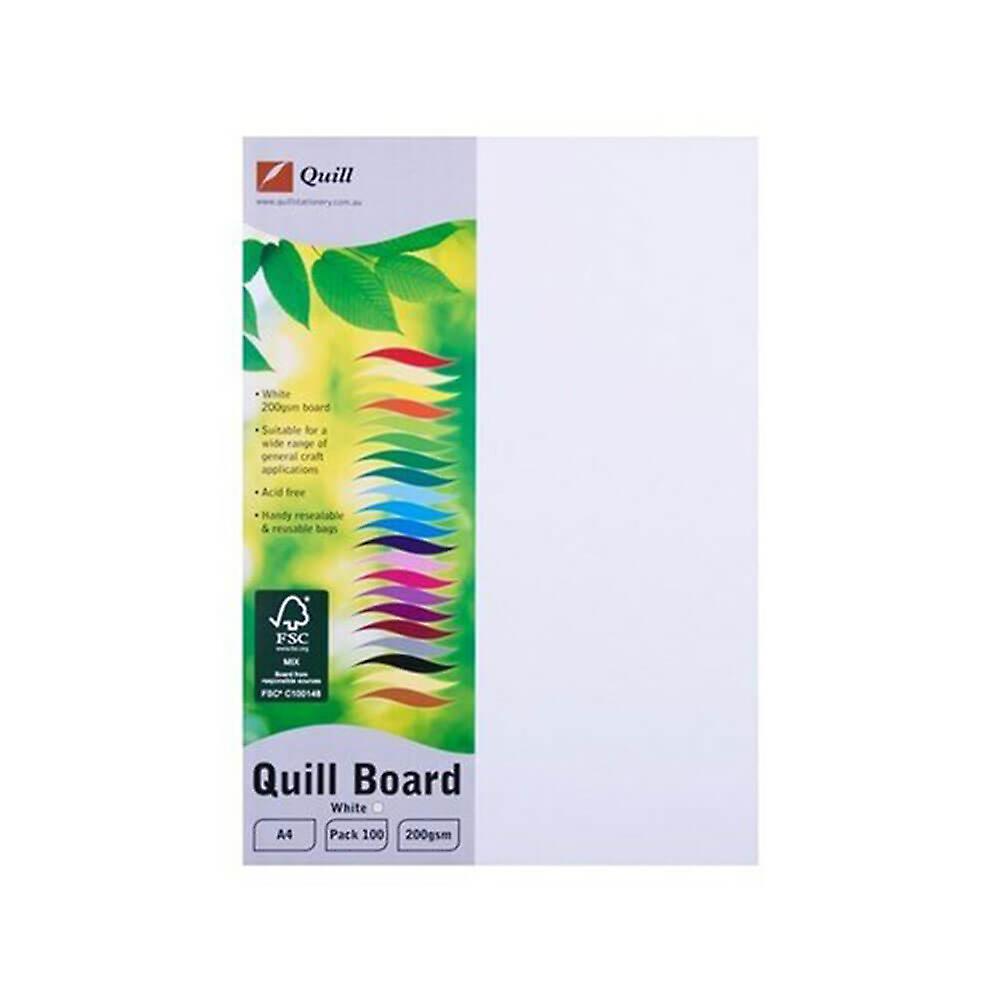 Quill 3 Sheet Pasteboard Cardboard Smooth Matt Finish A4 Pack of 100 Pieces