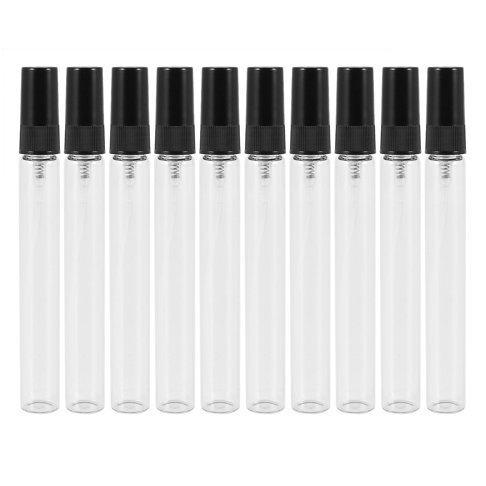 10Pcs Mini Portable Glass Perfume Bottle Travel Size Empty Perfume Glass Spray Bottles(10Ml)