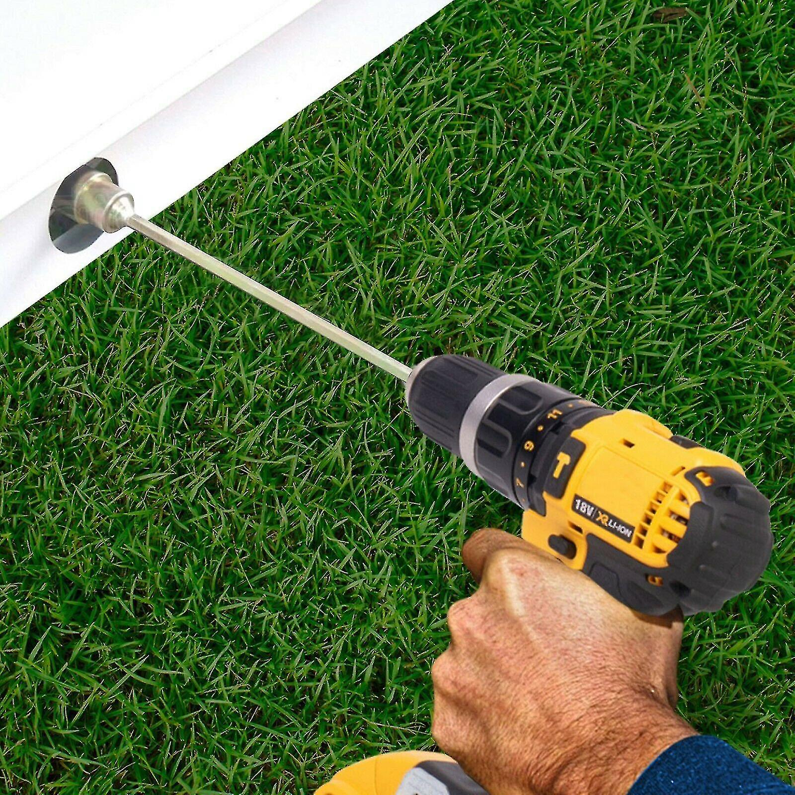 30cm Corner Steady Caravan Leg Winder Drill Extension Jack Socket 19mm Adapter