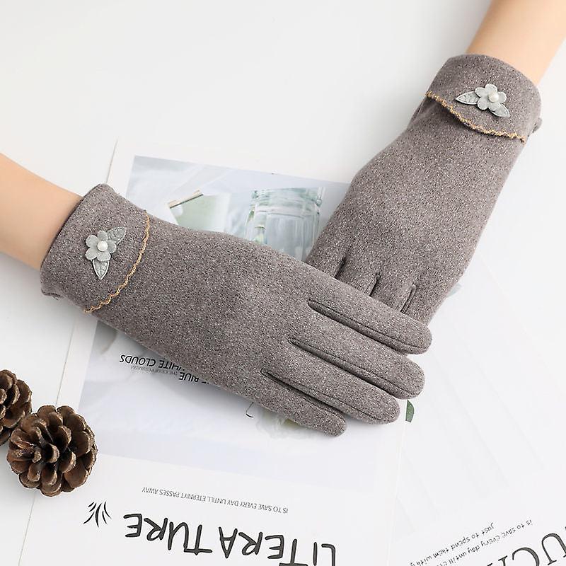 Symbol New Women's Thickened Rabbit-like Plush Cute Warm Touch Screen Gloves