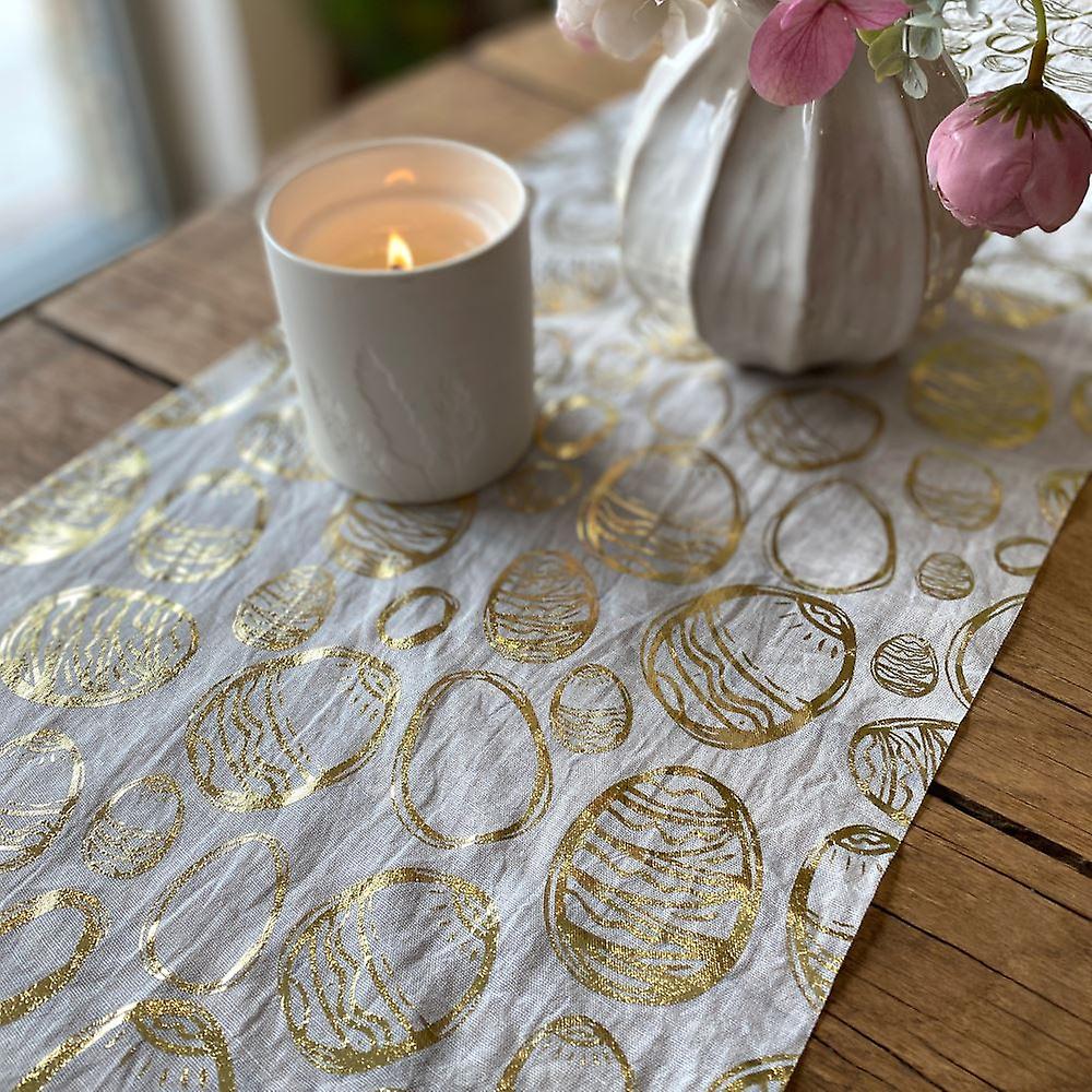 Gold Easter Egg  Table Runner | Linen Party Decoration Gift 5m