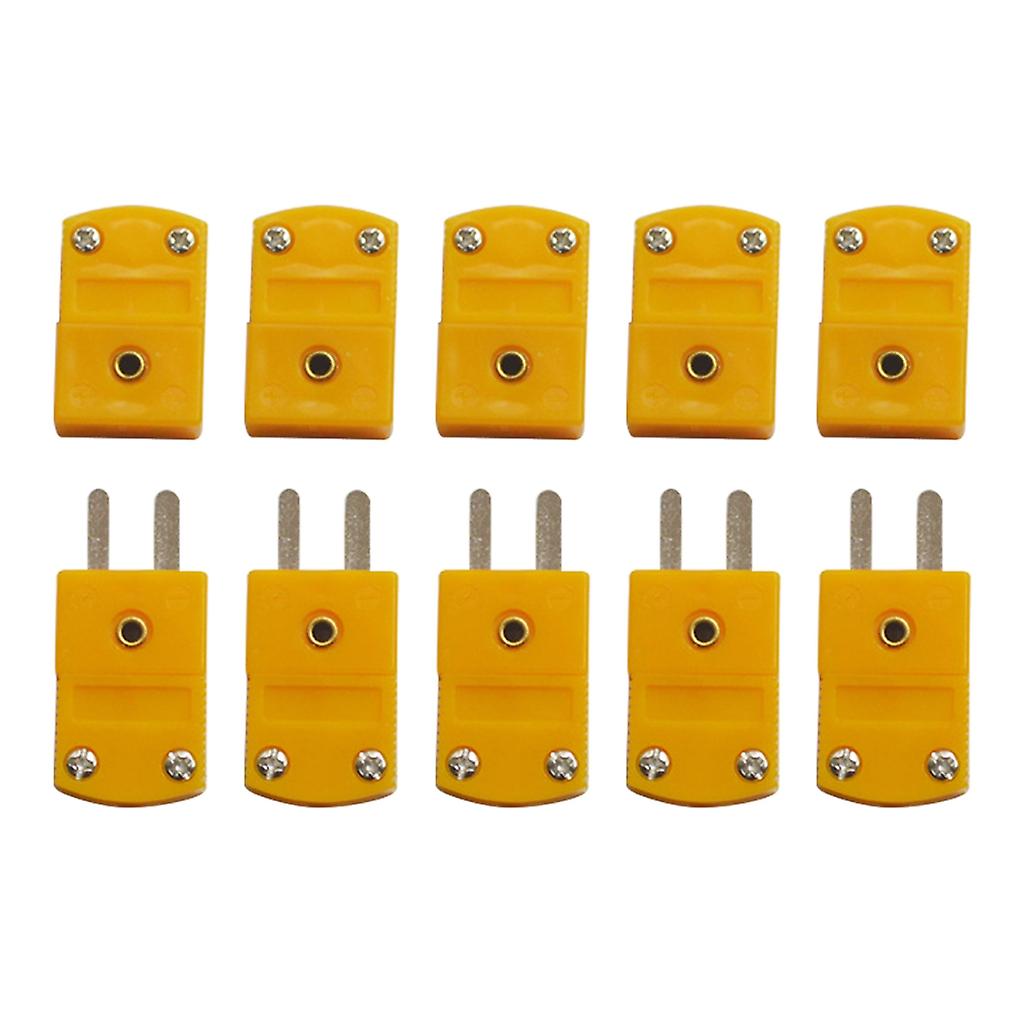 10pcs Mini K-Type Thermocouple Wire Connector Plug Socket Temperature Sensors