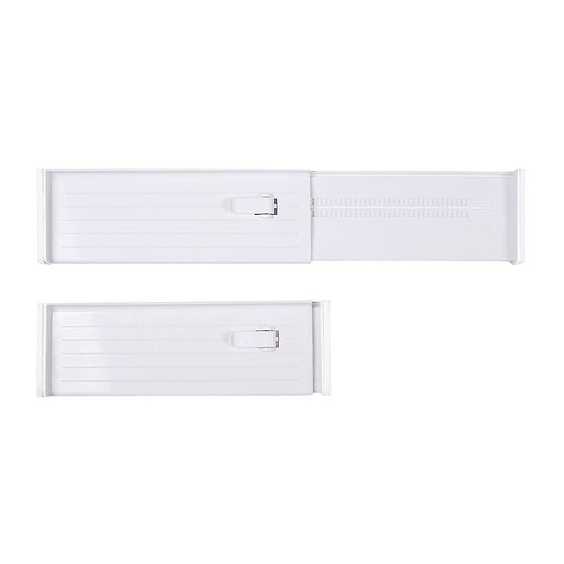 Plastic Adjustable Drawer Divider (Set of 4) - Practical Drawer Organizer - Flexible Drawer Arrangement for Wardrobe and Dresser - White