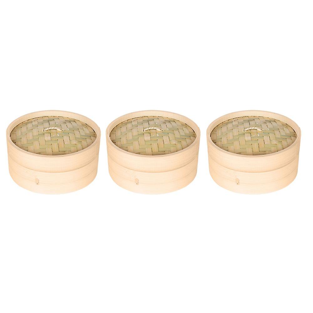 Stykker bambus dampkurv Asiatisk maddamper til dim sum dumplings 21cm