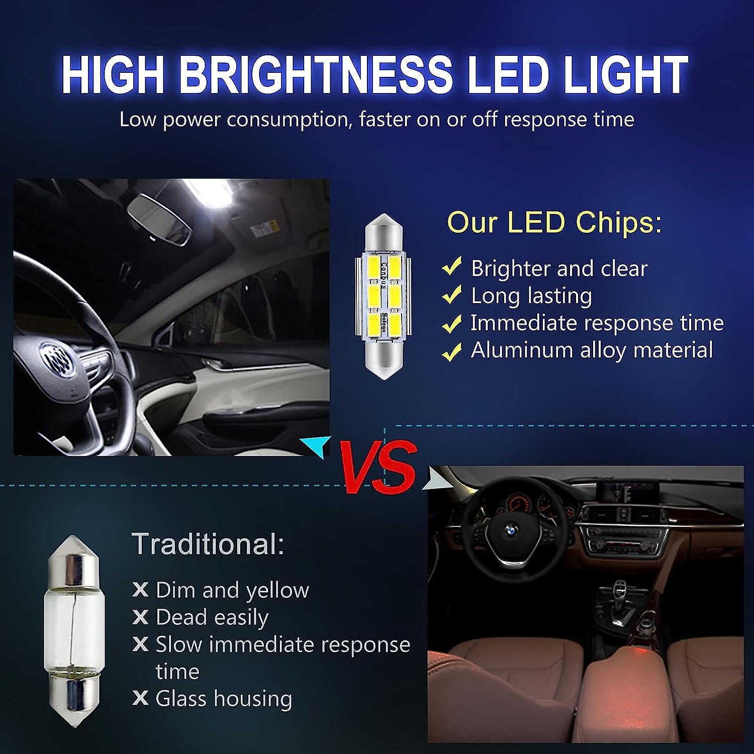 Jech 2x 36mm(1.42) 10 SMD 5630 CANBUS LED Bulb 6411 6413 Jech 2x 36mm(1.42) 10 SMD 5630 CANBUS LED Bulb 6411 6413