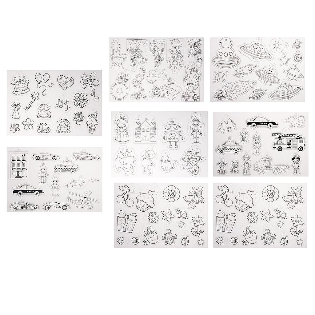 8 Sheets Multi Patterns Designs Shrink Plastic Shrink Film Shrinkable Paper