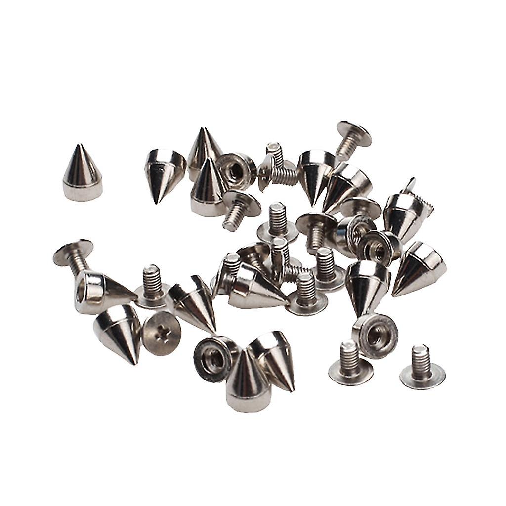 100pcs Cone Spikes Screwback Studs for DIY Craft Leathercraft