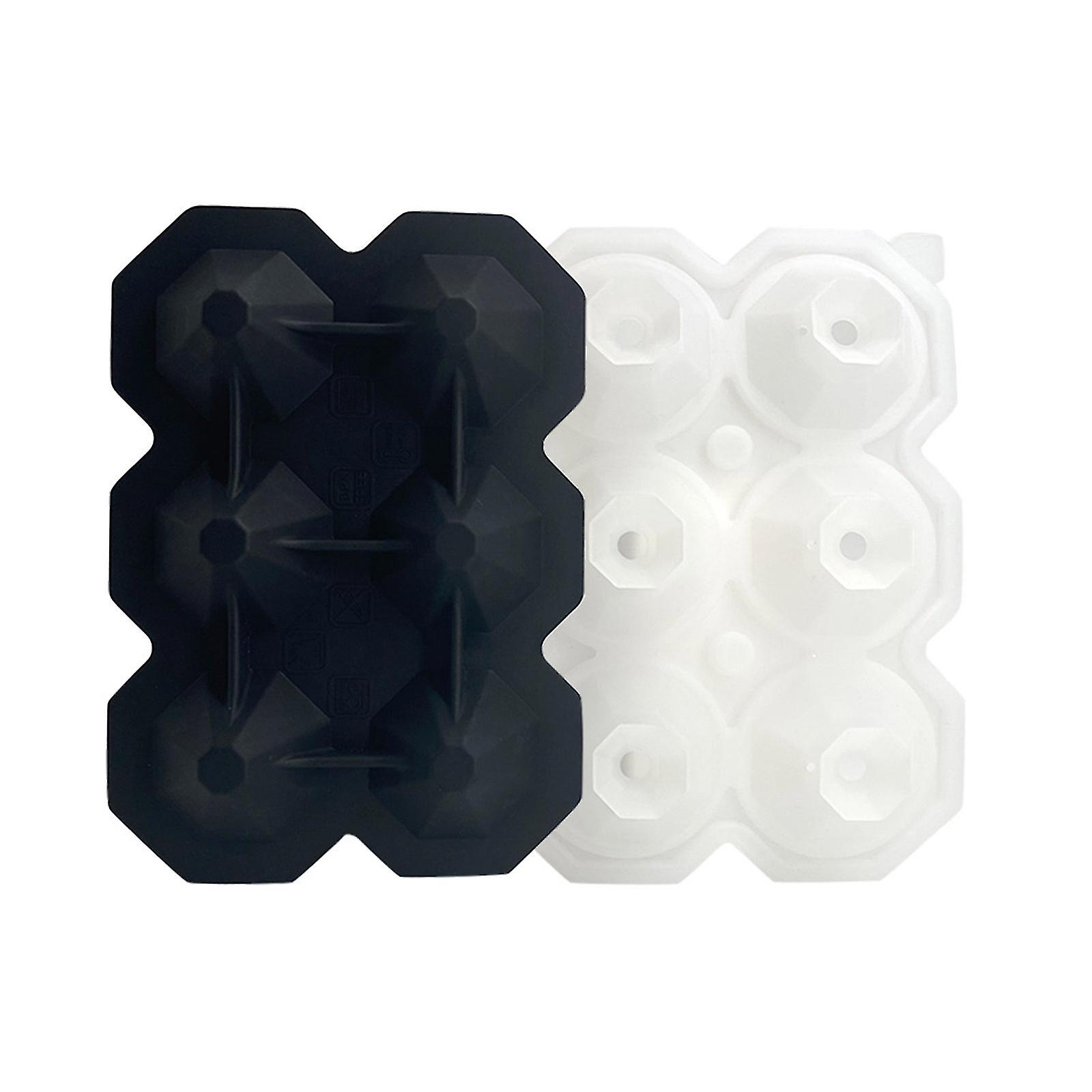 Delicate Diamond Ball Shape Silicone Ice Cube Molds Freezer Reusable Bpa Free-r
