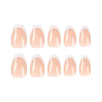 French White Tips Fake Nails Not Hurting Hands Not Easy To Break Nails For Women And Girl Nail Salon