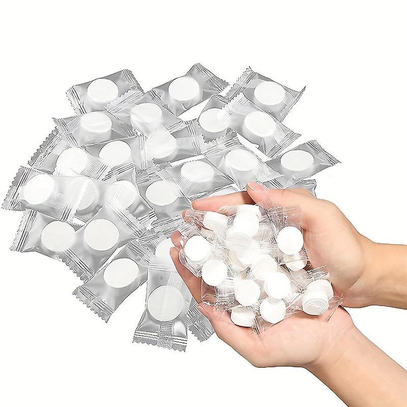 100pcs Portable Compressed Towels - Disposable Mini Tissue Tablets For Travel Camping Hiking Sport Beauty Salon - Convenient And Hygienic